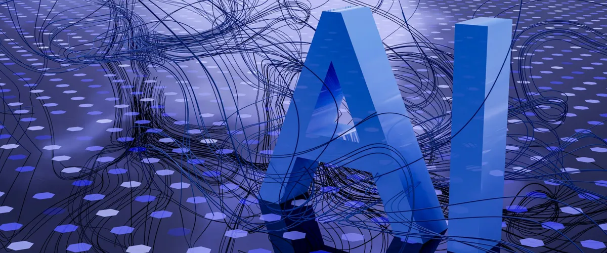 Abstract flowing blue and purple light