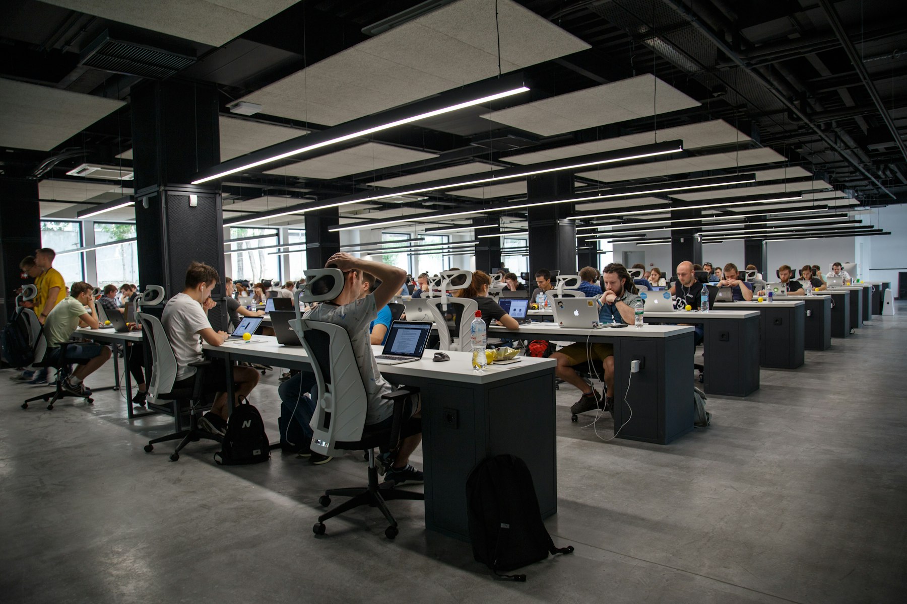 Modern open-plan office interior