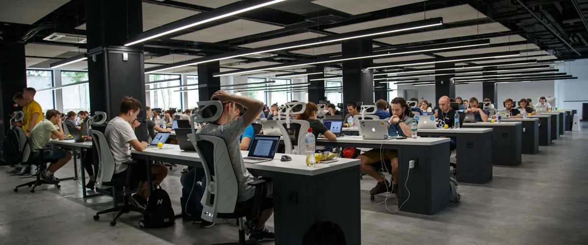 Modern open-plan office interior