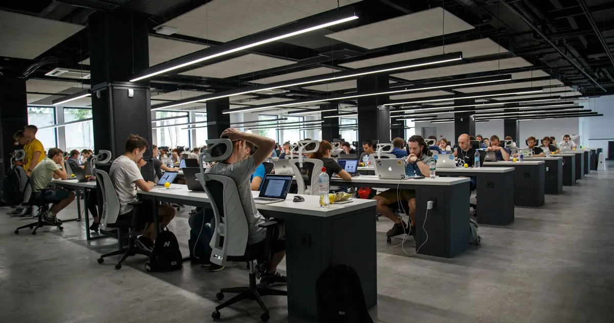 Modern open-plan office interior